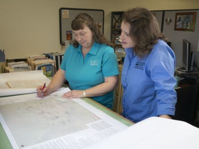 Nrcs staffers surveying map