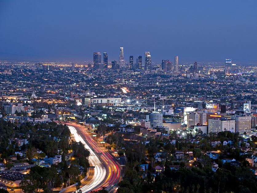 Los Angeles Hollywood skyline