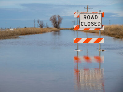 Road closed for flooding