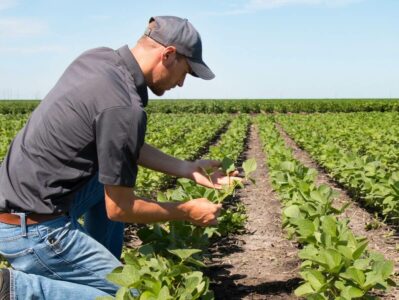 UC ag specialist in field