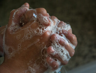 washing hands