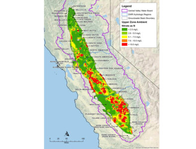 Map of nitrate hot spots