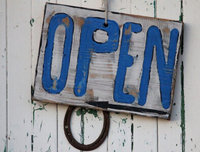 open sign