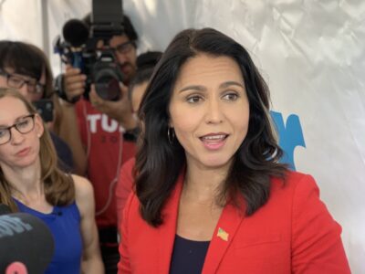 Gabbard at state fair gaggle