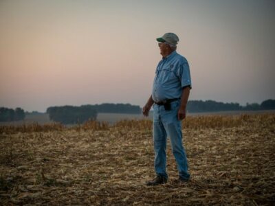 Farmer in field