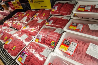 meat in grocery store