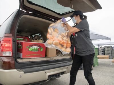 Loading food boxes during COVID USDA photo