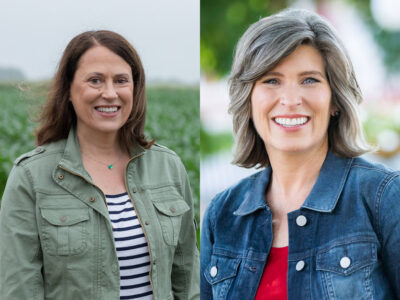 Theresa Greenfield and Joni Ernst