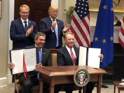 Trump and Lighthizer with EU deal