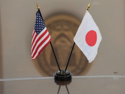 US and Japan flags