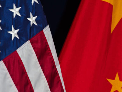 US - China flags